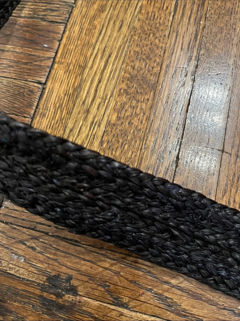 Ralph Lauren Dark Brown Braided Leather Belt with Decorative Silver Buckle 34”